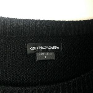 Obey Sweaters - Obey 'OG' Black + White Sweater - Size L Obey Sweaters - Obey 'OG' Black + White Sweater - Size L
